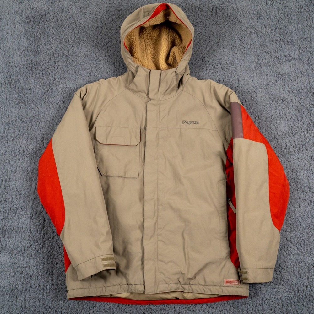 VTG Jansport Jacket Mens Large‎ Brown Jupiter II Parka Water Resistant